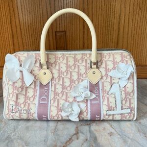 Christian Dior Girly Pink Trotter Boston Bag